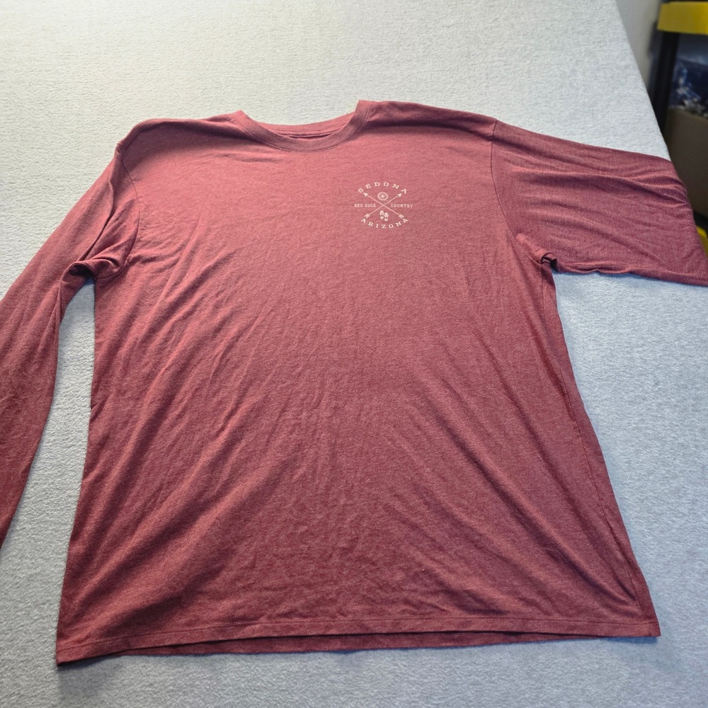 Long Sleeve Mens XL Sedona Arizona Red Rock Country Graphic T Shirt Red